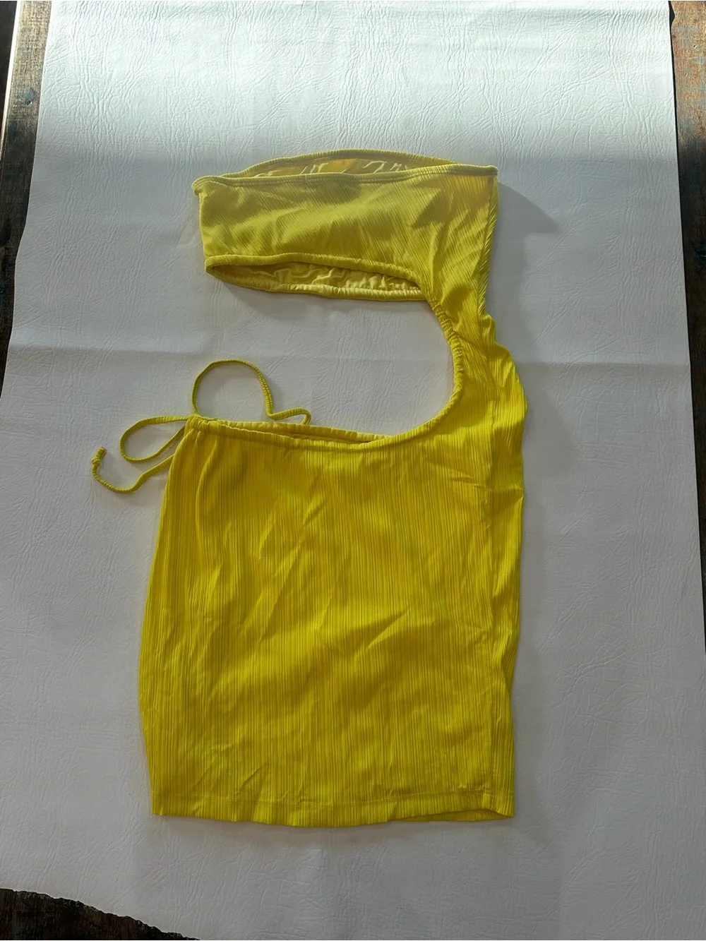 Frankie's Bikinis Bright Yellow Bandeau Top